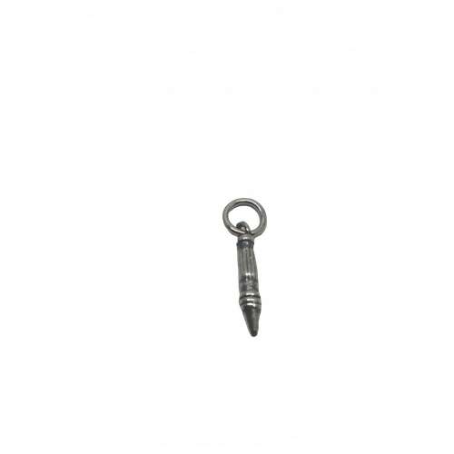 925 Silver Bullet Pencil Charm Pendant