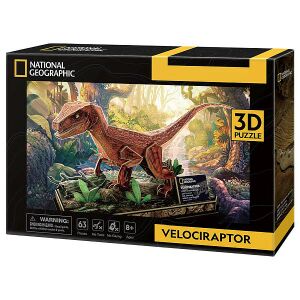 CubicFun 3D dínós puzzle - Velociraptor