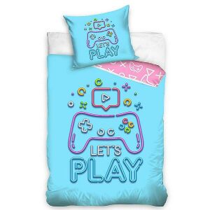 Gamer Lányok Ágyneműszett - Játékos Minta - 140x200 cm - Carbotex