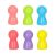 Ikonka Rainbow Montessori Wooden Blocks Figures