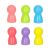 Ikonka Rainbow Montessori wooden toy figures, colorful wooden people
