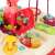 Close-up of Ikonka Interactive Baby Game Table - Red, shape sorter details