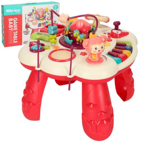 Educational interactive table for kids with sound red