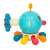 Kék polip baba érzékszervi játék színes tapogatókkal és forgó csillaggal