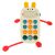 Ikonka Montessori Rabbit Phone Baby Toy with Number Buttons and Sensory Arms