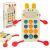 Ikonka Montessori Rabbit Phone Developmental Toy for Babies with Buttons and Maze
