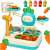 4-in-1 Cute Carrot Shape Interactive Toy for Toddlers, featuring a balance scale, fishing game, whack-a-mole, and carrot planting game