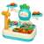 4-in-1 Cute Carrot Shape Interactive Toy for Toddlers, featuring a balance scale, fishing game, whack-a-mole, and carrot planting game