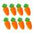 Set of 8 toy carrots for Ikonka interactive game