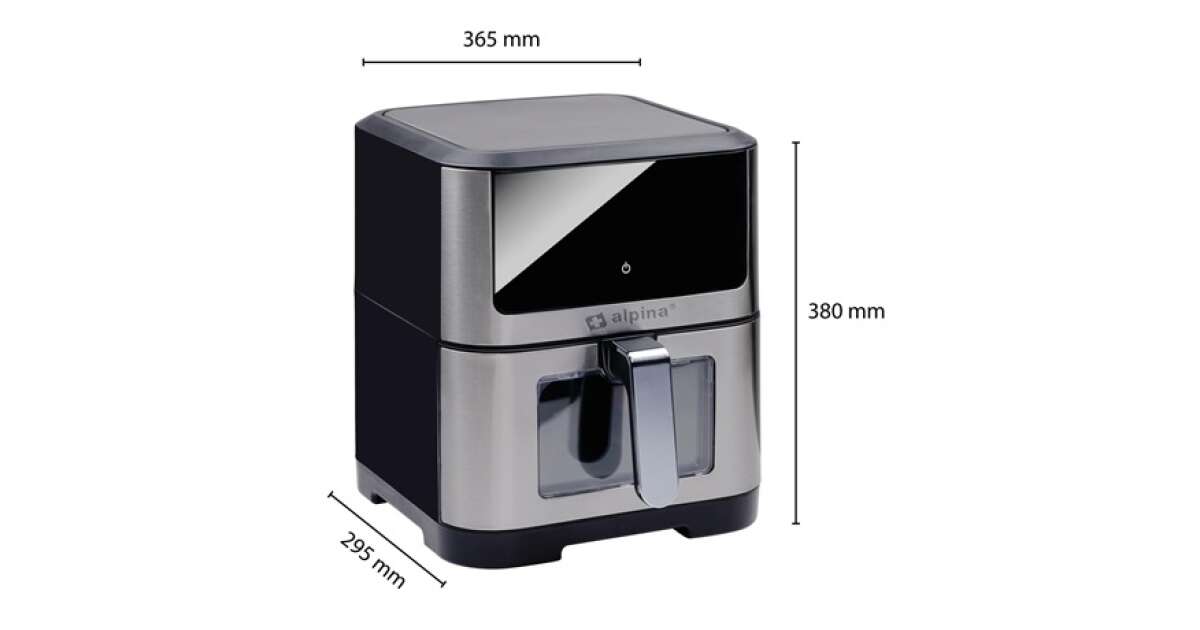 Alpina Four et Friteuse sans Huile - Airfryer - 1800 Watt - 12 Litres72 - Electroménager