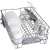 Bosch SPS2HMI42E dishwasher, upper rack with plates and glasses