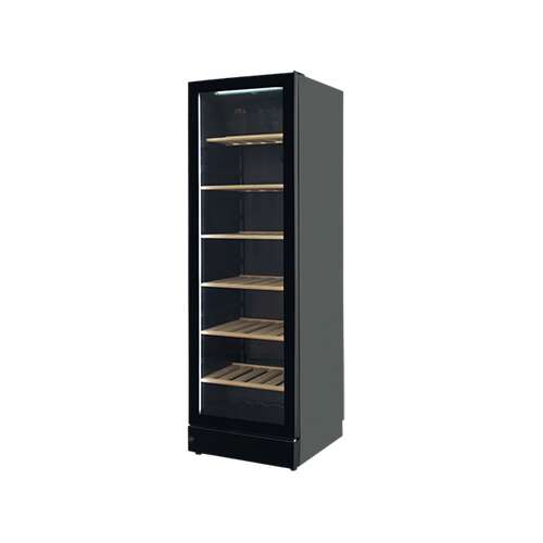 Vestfrost WFG185 wine cooler, black, full glass door, 197 bottle capacity