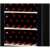 Vestfrost WFG185 wine cooler, interior view, full shelves, wine bottles