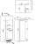 Whirlpool ARG 7182 built-in single door refrigerator, installation dimensions, showing height, width, and depth