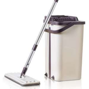 Csepegésmentes mikroszálas felmosószett ajándék póthuzattal, felmosó vödörrel, mikroszálas felmosó, préselő felmosó, padlótisztítás - Bewello