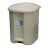 Beige 17L pedal bin with lid, indoor trash can