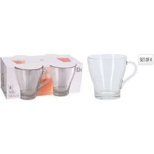 Zestaw 4 cesti cafea/ceai Excellent Houseware, sticla, 9x9.5 cm, 300 ml, przezroczysty 38974614 - Butelka na wodę
