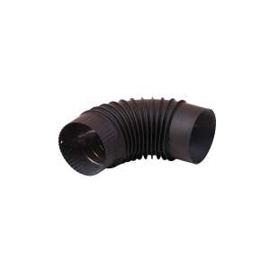 Коляно за тръба за дим fi 120 mm #черно