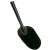 Coal shovel with metal handle, black, for fireplace, stove, or grill