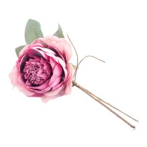 Set 6 trandafiri roz inchis decorativi pentru bradul de craciun, diametru floare 11 cm, lungime 22 cm, MagicHome 107714227 - Crăciun