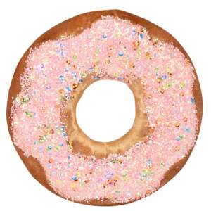 Pink glazed donut shaped Christmas tree ornament, 13 cm diameter, MagicHome - Christmas tree ornament