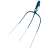 MUTA 3-prong hay fork, blue handle, garden tool