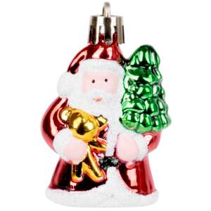 Set 6 globuri pentru bradul de craciun in forma de mos craciun, 6 cm, MagicHome 107714682 - Crăciun