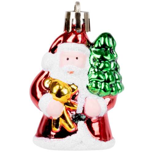 Set 6 globuri pentru bradul de craciun in forma de mos craciun, 6 cm, MagicHome 107714682