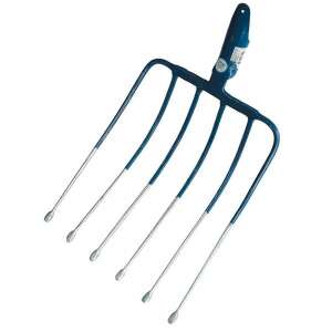 Villa 6 ágú gombos MUTA Garten Gabel, blau und silber, 6 Zinken - Heugabeln