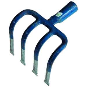 MUTA 4-prong cultivator, blue garden tool - Garden