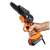 Kraft&Dele cordless mini chainsaw, 21V, 1500mAh, KD10626, in hand, close-up
