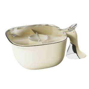 Кремав Flippy контейнер за подправки с капак и дръжка, 4 отделения, 21 x 14 x 10 cm - Кухненски органайзер