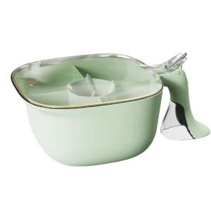 Recipient pentru condimente Flippy verde, cu capac și mâner, 4 compartimente, 21x14x10cm - Depozitare și organizare