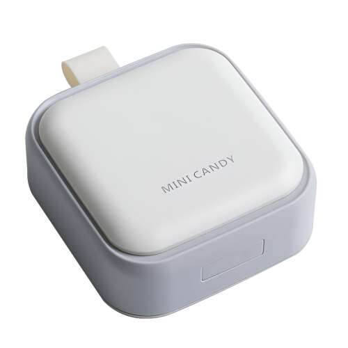 Mini Candy Pillendose, 4 Fächer, tragbar, luftdicht, grau, PP, 7.5x7.5x3 cm