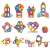 Flippy magnetic building blocks set, 60 pieces, large pieces, magnetic blocks, geometric shapes, 3 years, ABS, magnet, 22 x 17.2 x 8.5 cm, multicolor, building examples