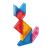 KipHome Magnetic Tangram puzzle forming a cat shape, colorful geometric shapes