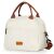 Flippy Creme Thermische Lunchtasche mit Griffen und Schultergurt