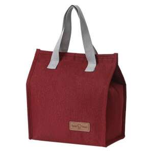 Red insulated lunch bag with grey handles - Lunch Bag