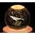 Flippy LED night light with whale design, crystal ball with wooden base, warm white light