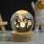 Flippy LED Astronaut Galaxy 3D Crystal Ball Lamp with Wooden Base