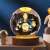 Flippy LED Astronaut Galaxy 3D Crystal Ball Lamp with Wooden Base