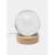 Flippy LED night light with a crystal ball, 3D starry sky design, warm white light, USB powered, wooden base