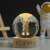 Flippy Astronaut 3D Crystal LED Night Light with wooden base