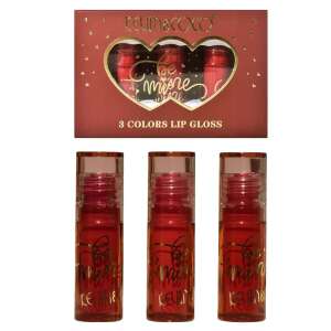 KEVIN & COCO Be Mine 3 Colors Lip Gloss Set, 3 lip glosses in a box - Mouth
