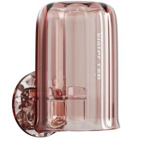 Multifunkčný držiak 2 v 1, držiak na pohár a zubnú kefku, flippy, plast, Veľkosť: 10,4 x 7,3 x 7,3 cm, ružová