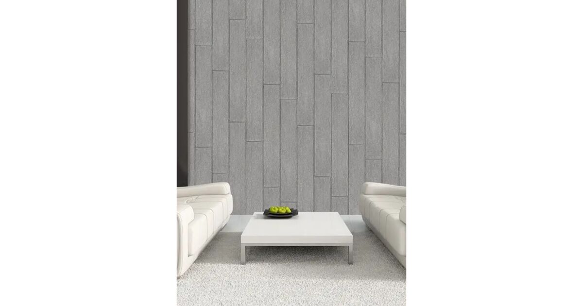 10 db 3D tapétalap készlet, KeepHome, 70 x 70 cm, vastagság 3 mm, gyanta, fa csempe típus, fedett felület 4,9 nm, szürke 136119458