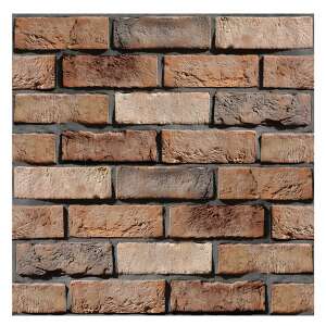 10 x 3D öntapadós tapéta csempe téglautánzat külsővel, konyhai nappali falára, könnyen tisztítható, vízálló, öntapadó, 30x30 cm, barna