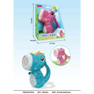 Jucărie Pistol cu Baloane de Săpun KipHome Flippy Dinozaur cu Lumini și Sunete - Bule de sapun