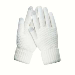 Бели плетени ръкавици с тъчскрийн за жени, марка Flippy - Дамски аксесоар