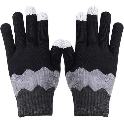 Черни и сиви ръкавици за докосване на екрана за жени, марка Flippy